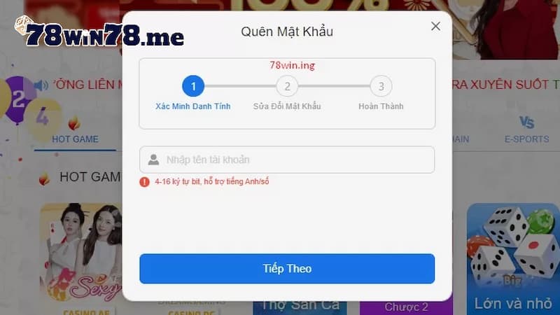 Các vấn đề khiến người chơi quên mật khẩu 78Win
